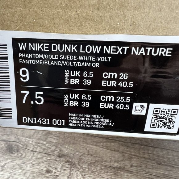 Nike Dunk Low Next Nature Phantom 2022 Womens Size 9 DN1431-001 - Picture 10 of 10